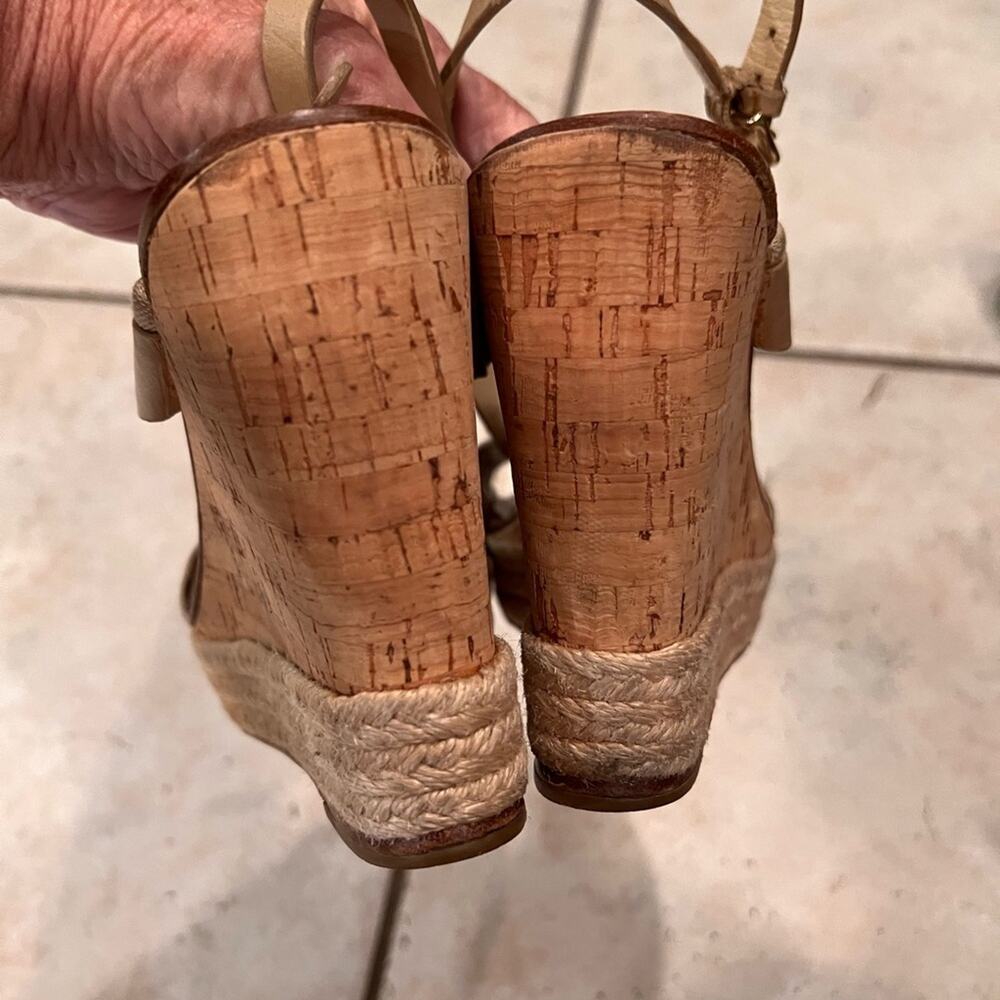 Coach Mendez Tan Beige Platform Wedge Sandals Siz… - image 5